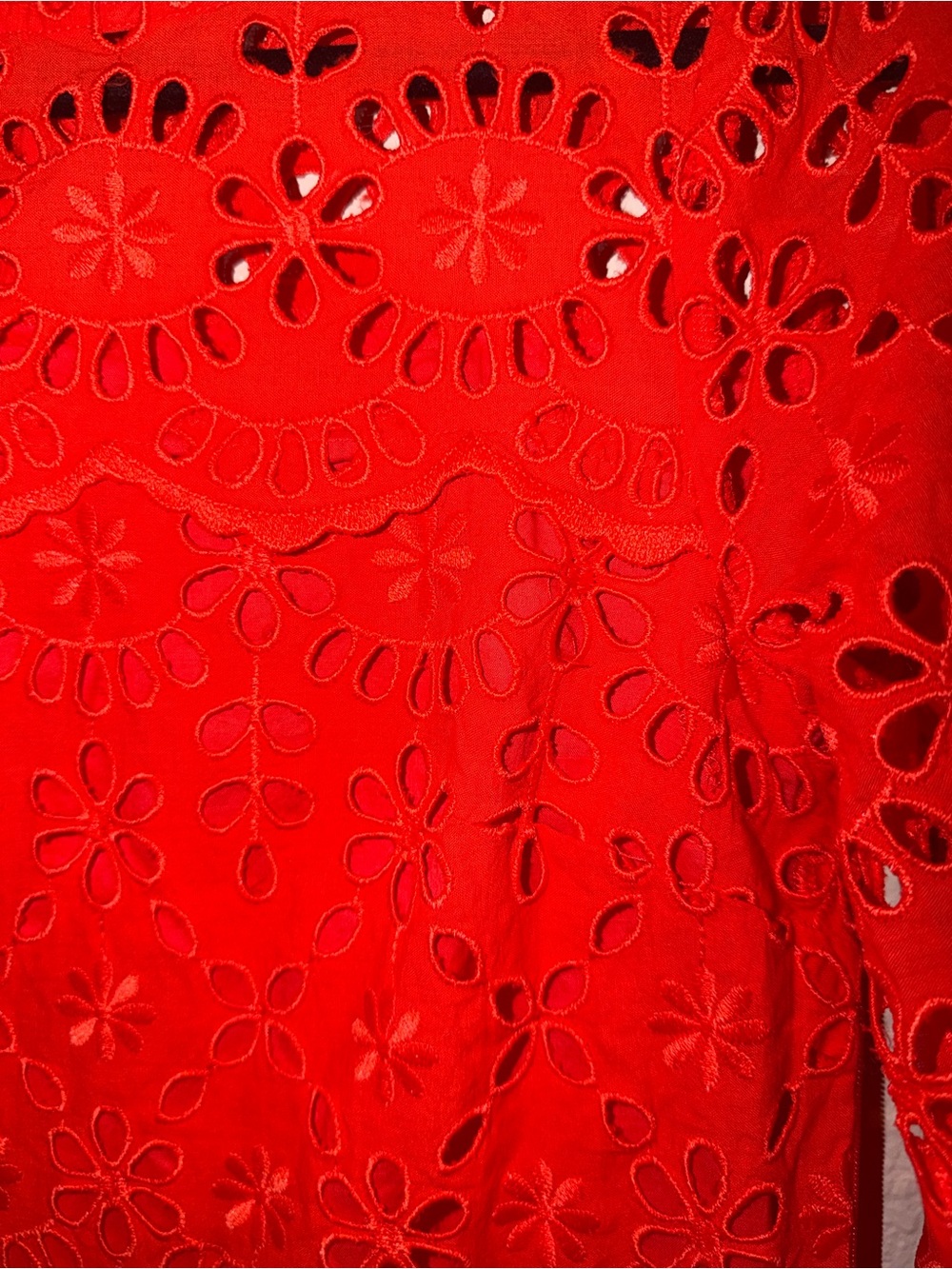 J. Crew Orange Eyelet Bell-Sleeve Shift Dress Size 2P - Picture 5 of 12